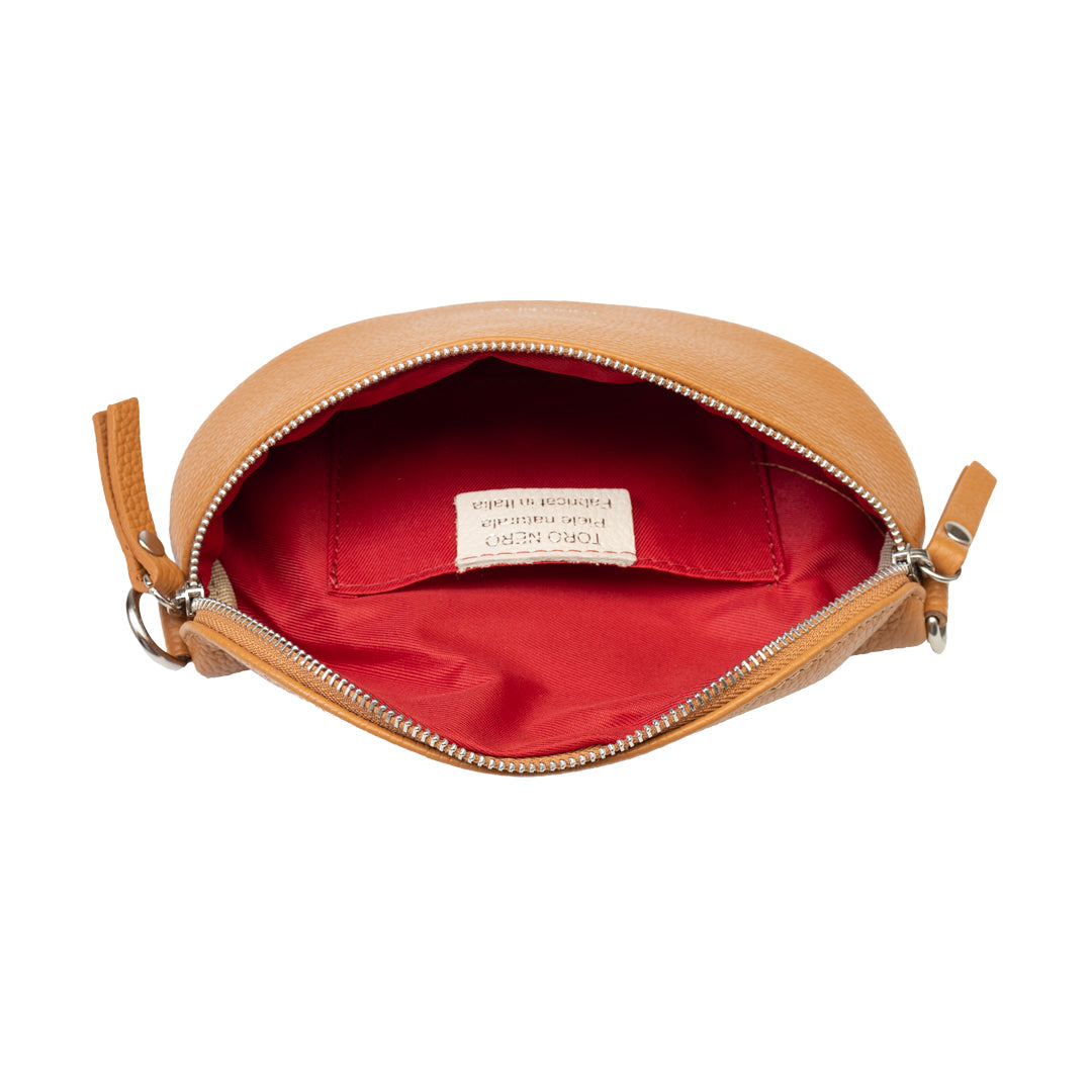 Women's brown genuine leather bag Waist Glam