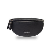 Damen-Gürteltasche aus schwarzem Leder Waist Glam