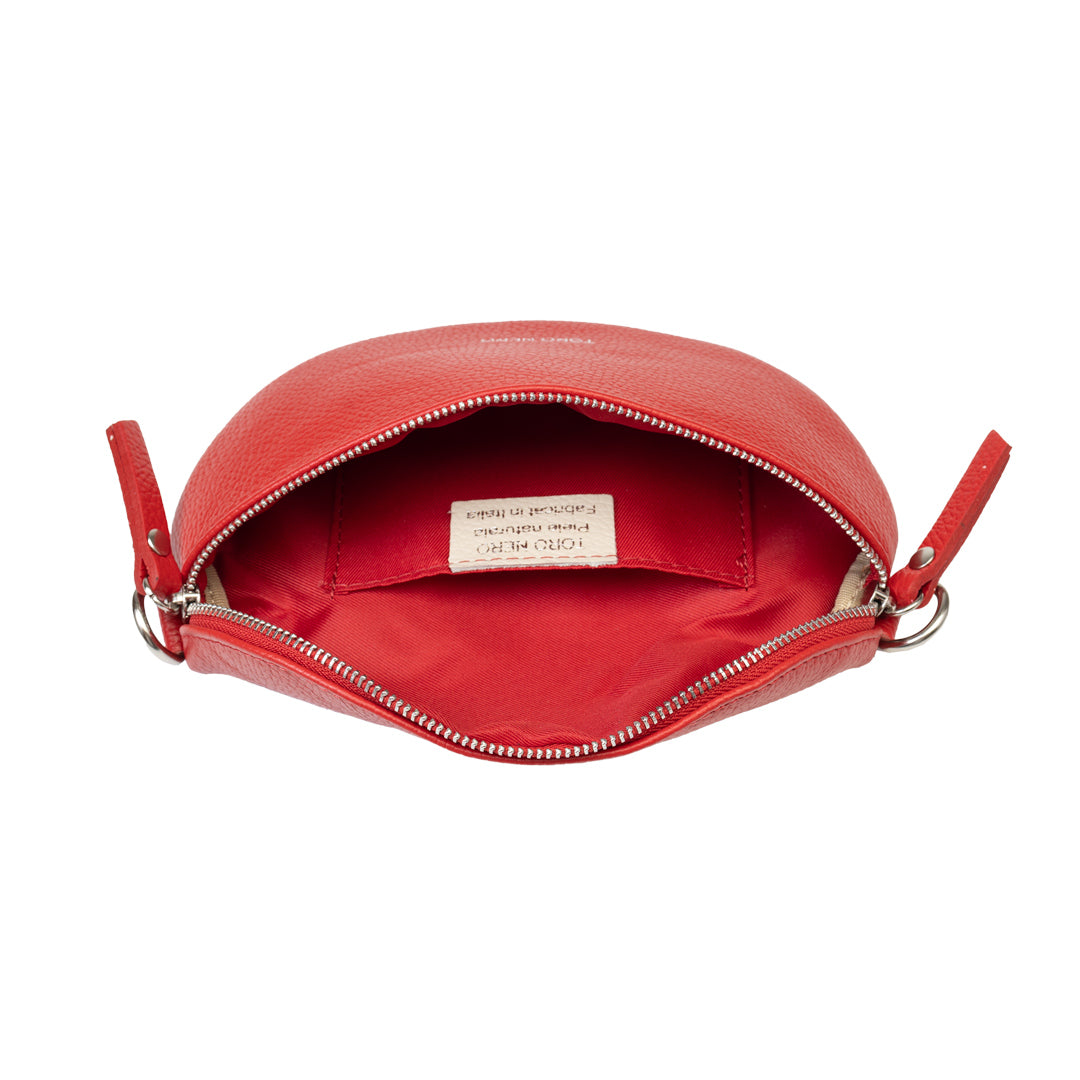 Borsello da donna in vera pelle rossa Waist Glam