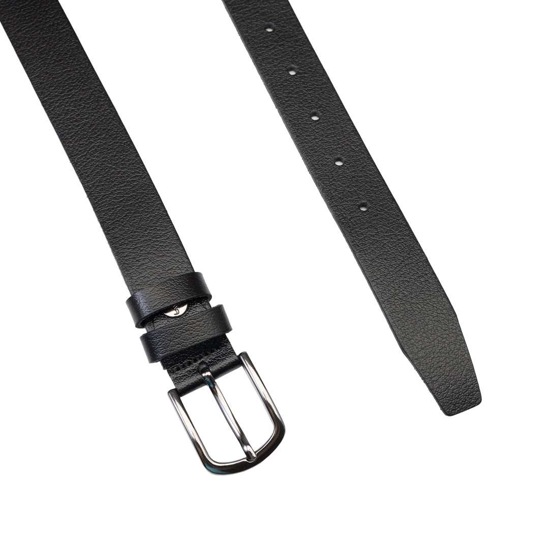 Curea copii din piele naturala neagra New kids