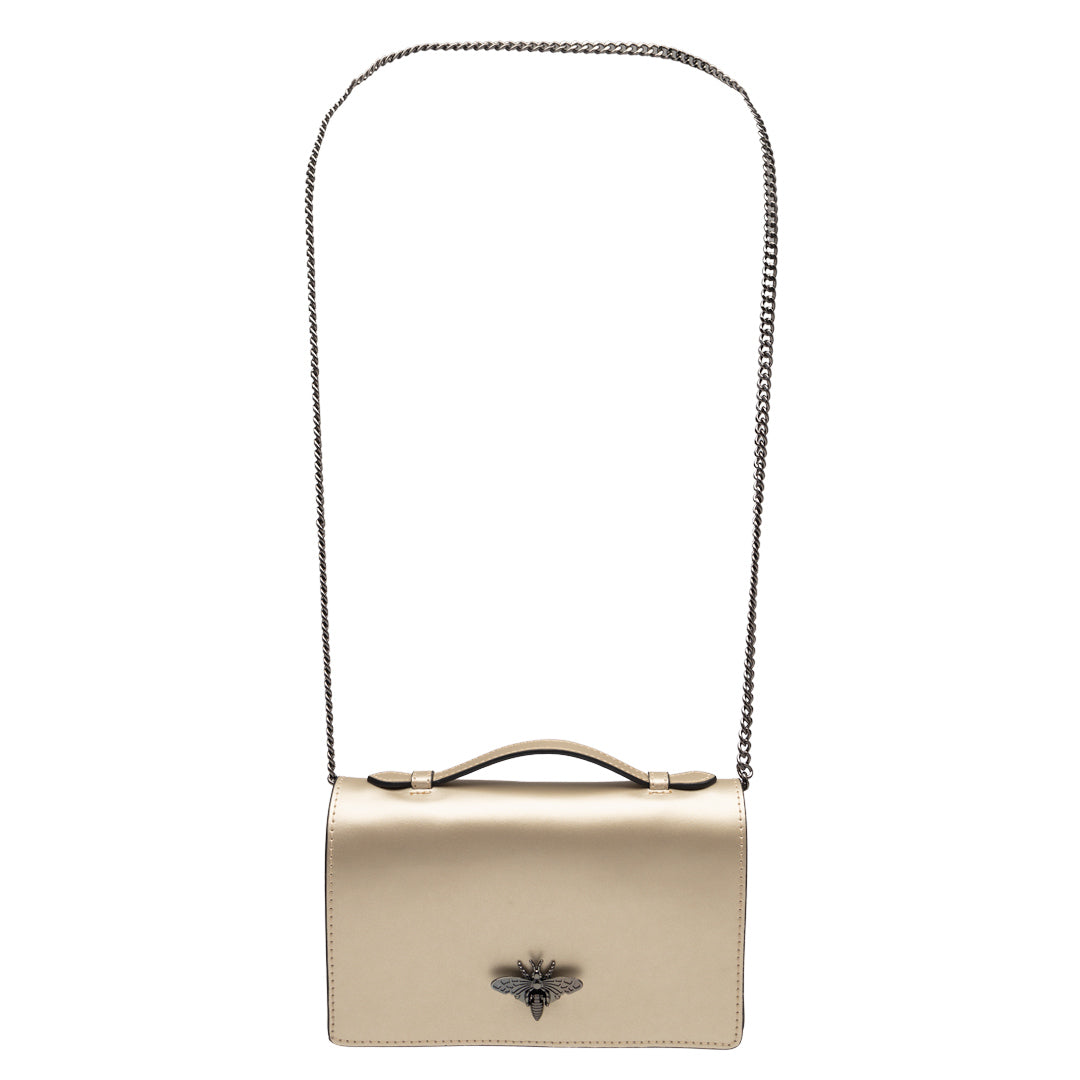 Women's bag made of natural gold leather Lori