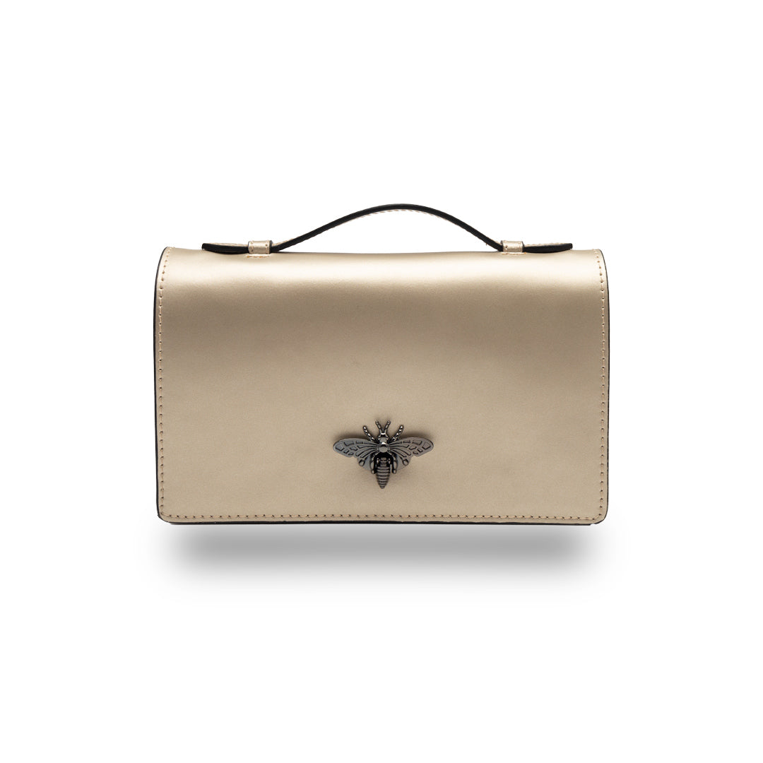 Women's bag made of natural gold leather Lori