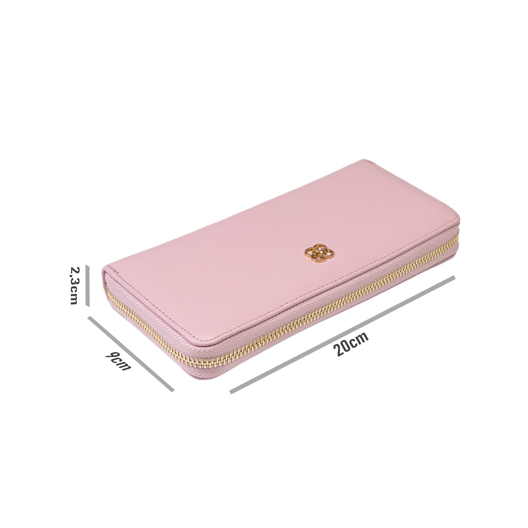 Women's wallet made of genuine leather, lilac-detail Arya